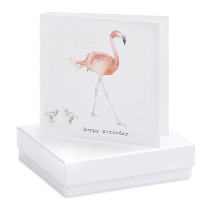 Boxed Flamingo Earring Card