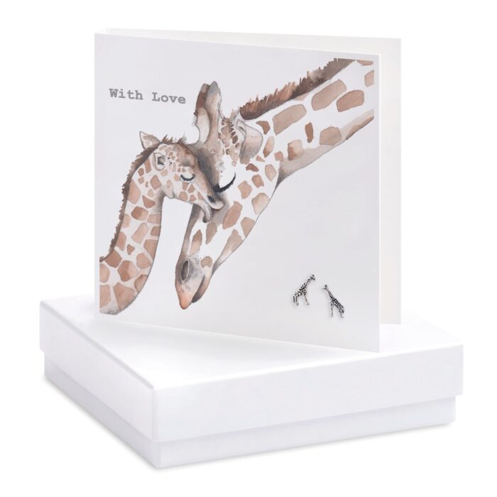 Boxed Giraffe Earring Card