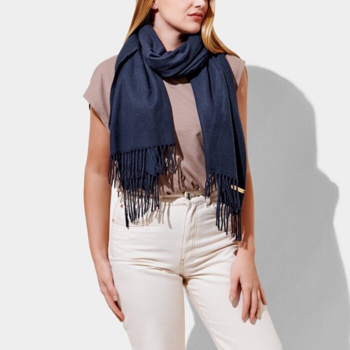Blanket Scarf- Navy