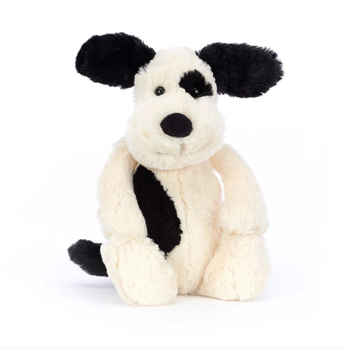 Bashful Black and Cream Puppy medium