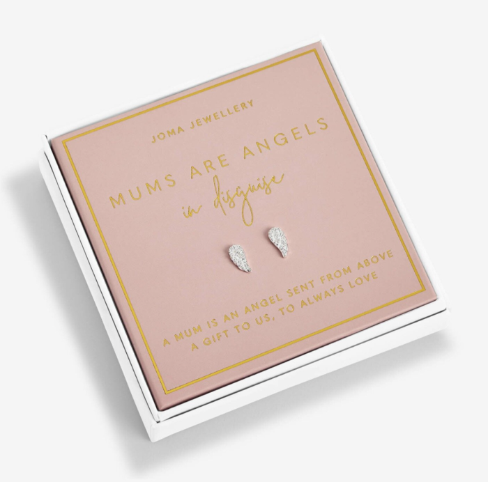 Mother's Day Boxed A Little Earrings 'Mums are Angels in Disguise'