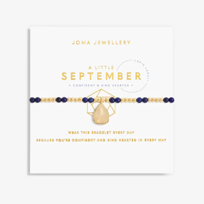 A Little Birthstone 'September' Gold Bracelet