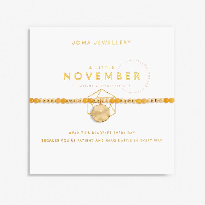 A Little 'November' Birthstone Gold Bracelet