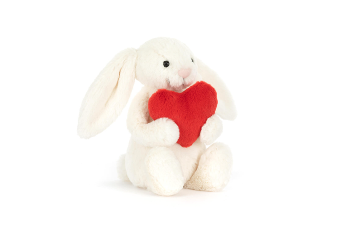 Bashful Red Love Heart Bunny